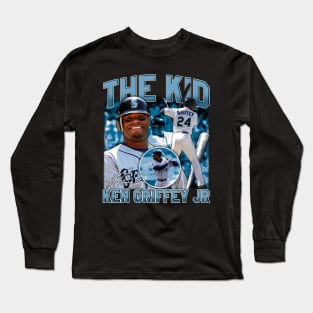 Ken Griffey Jr The Kid Basketball Legend Signature Vintage Retro 80s 90s Bootleg Rap Style Long Sleeve T-Shirt